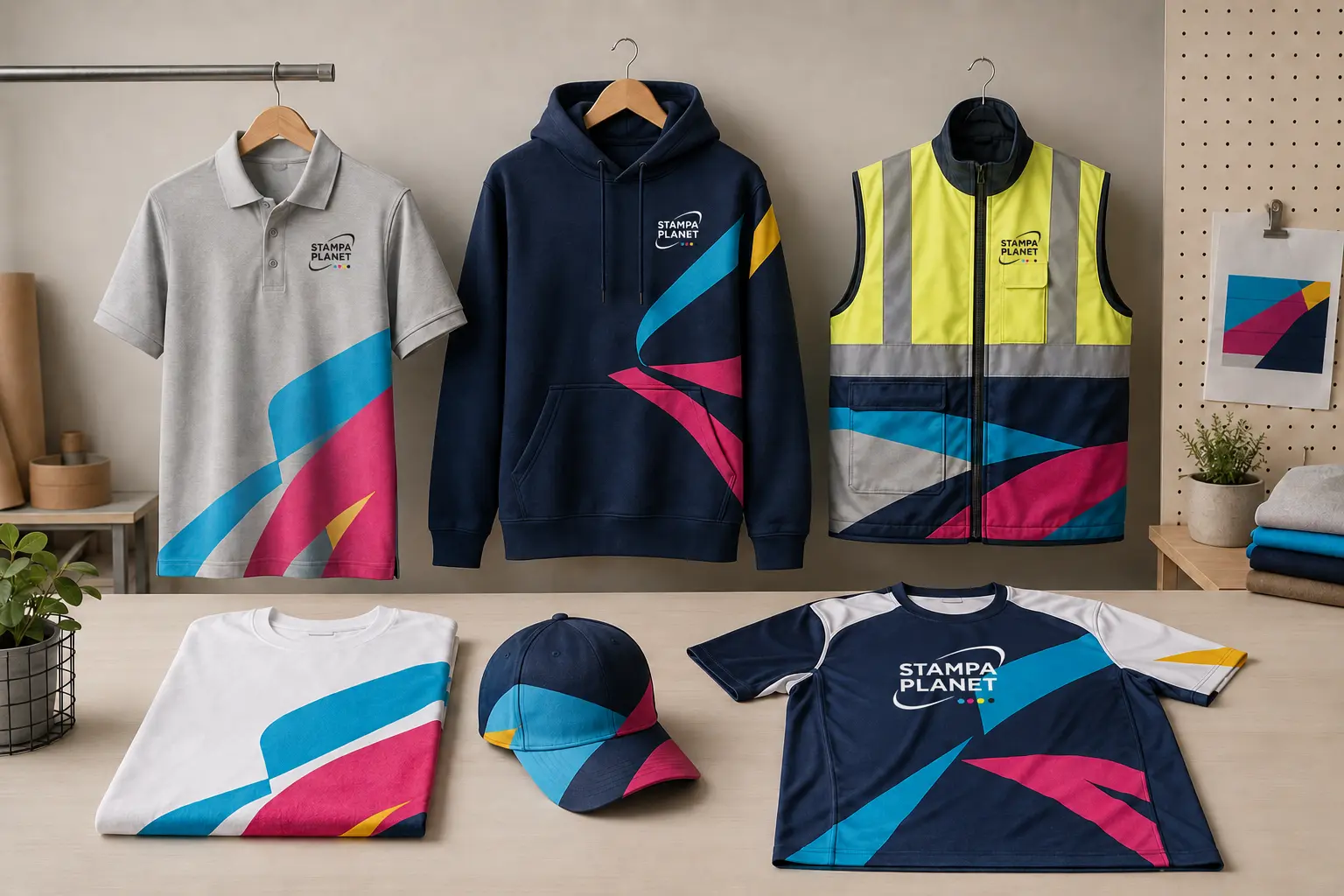T-shirt, polo, felpa, abbigliamento da lavoro e sportivo personalizzato StampaPlanet